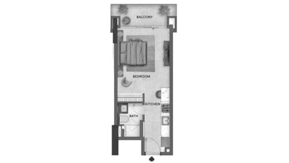 Apartment floor plan in Urban Park Residences No. 11008 (2D)